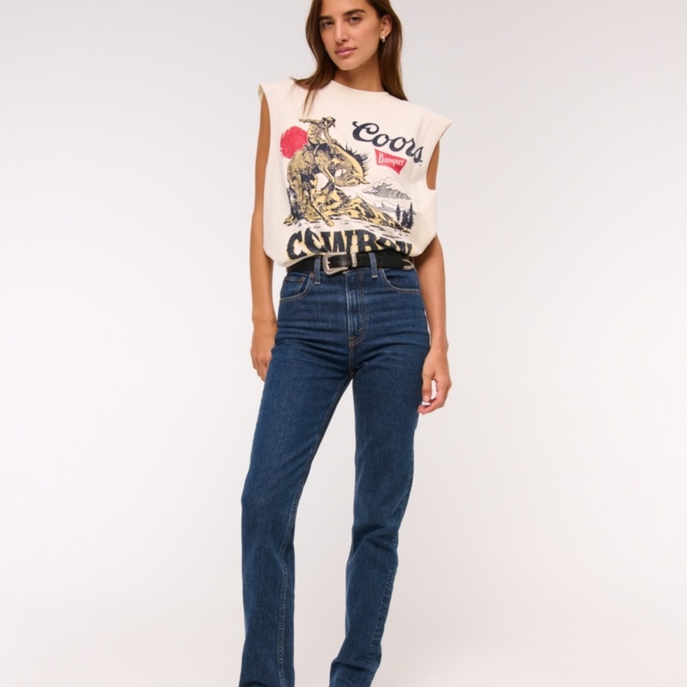 Ultra High Rise - The 90s Straight Jean - NWT - Abercrombie & Fitch 32/14L